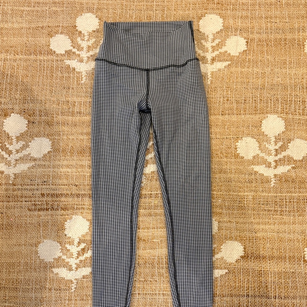 ALO Yoga Black and White Checkered Leggings